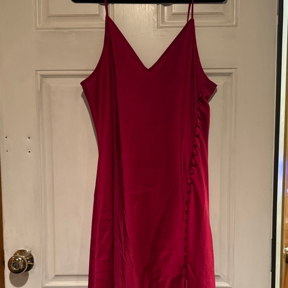 Banana Republic Strapless Dress in Vibrant Pink